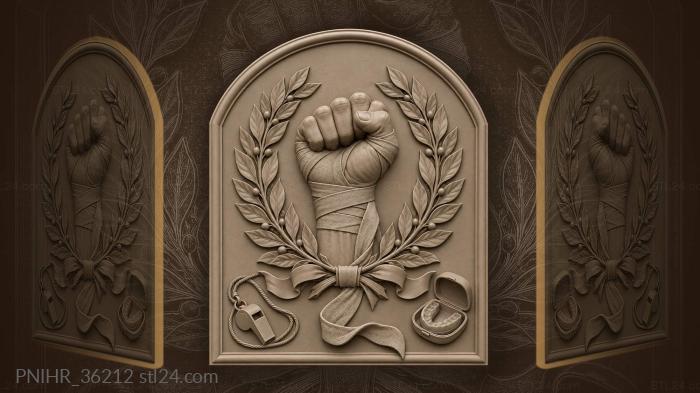 Fist in laurel with unwinding wrap 3d STL model