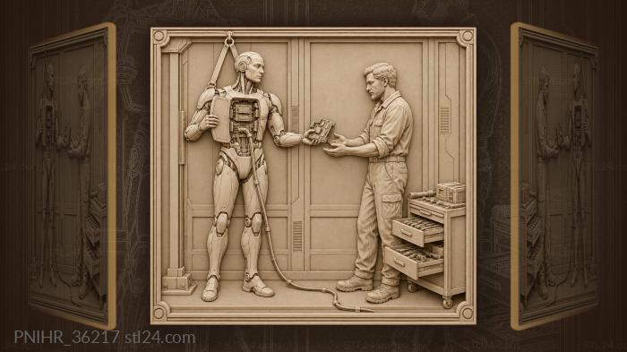 Android repair diagnostic maintenance scene 3d STL model