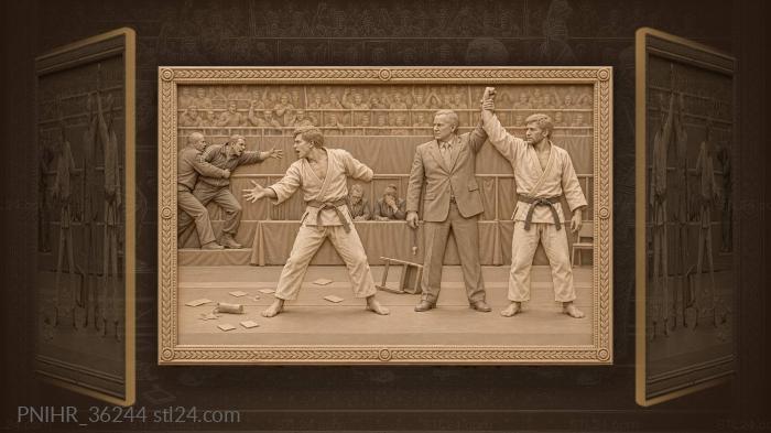 Judo match controversial referee decision 3d STL model