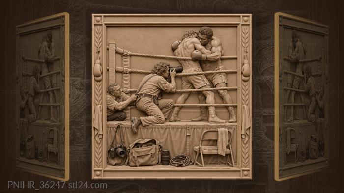 Ringside photographer boxing match action 3d STL model