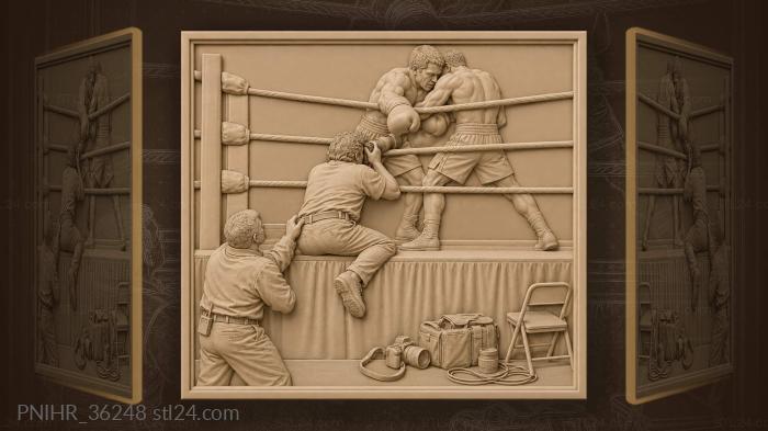 Ringside photographer capturing the fight 3d STL model