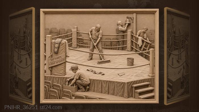 After the fight empty ring 3d STL model