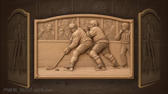 Forward chases the puck along the rink 3d STL model