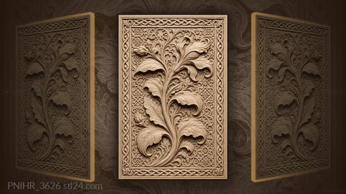 Lush foliage celtic ribbon design 3d STL model