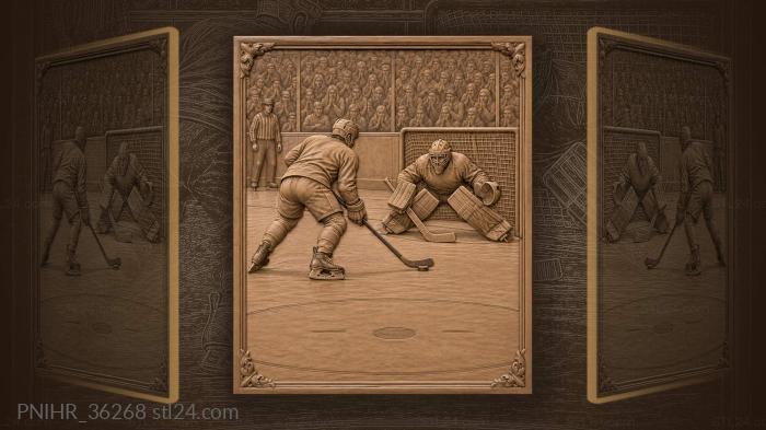 Hockey shootout tense moment action 3d STL model