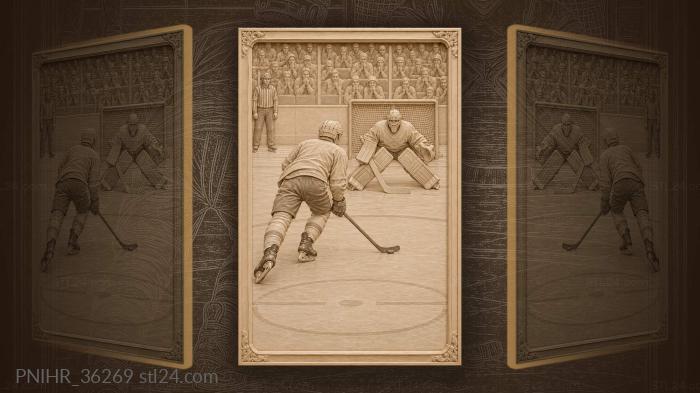 Penalty shot faceoff intense moment 3d STL model