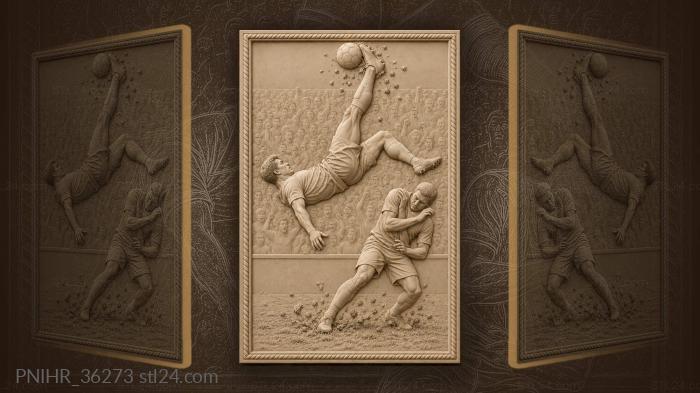 Striker strikes overhead above the twisting defender 3d STL model