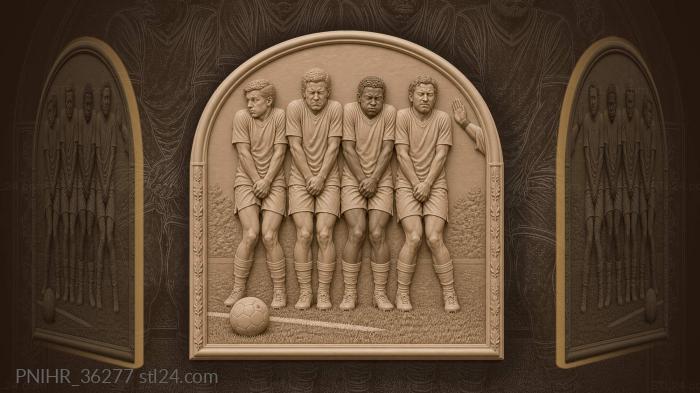 Defenders brace as free kick awaits 3d STL model