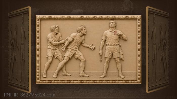 Red card moment football drama 3d STL model