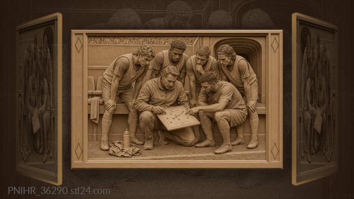 Football tactics coaching session team 3d STL model