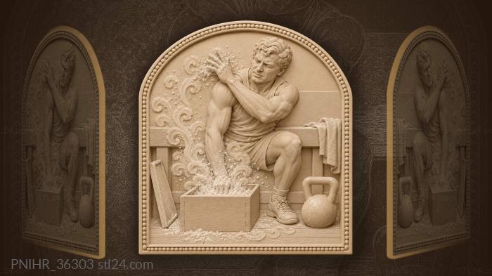 Chalk dust hand fleeting moment 3d STL model