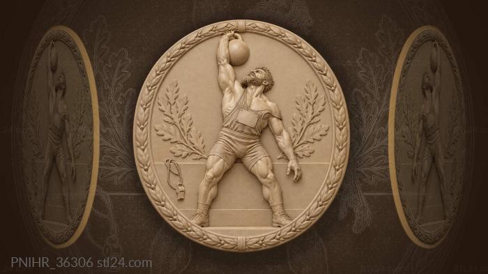 Strongman holds kettlebell after long set 3d STL model