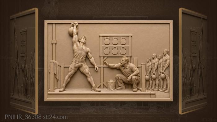 Weightlifting competition intense moment judging 3d STL model