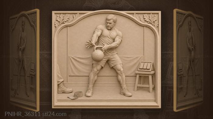 Weightlifter’s crucial moment of the snatch 3d STL model
