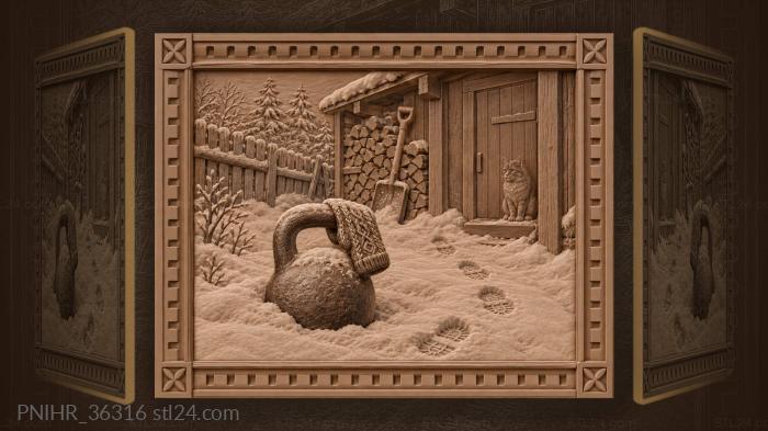 Winter kettlebell by village shed 3d STL model