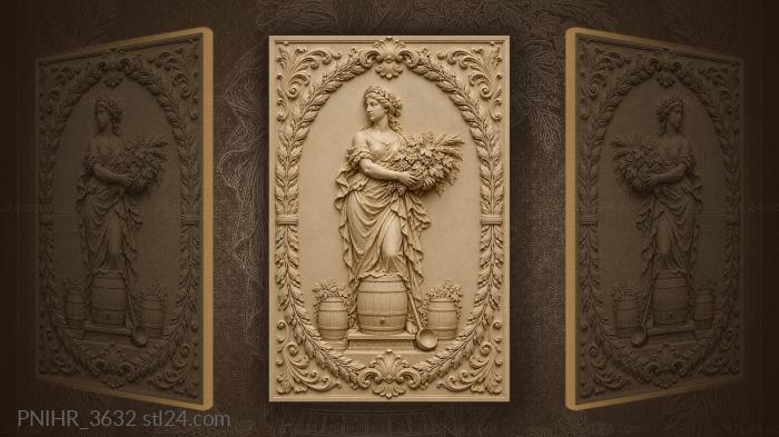 Bacchus and the harvest goddess 3d STL model