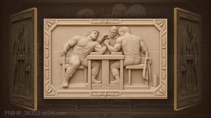 Arm wrestling strength determination victory 3d STL model