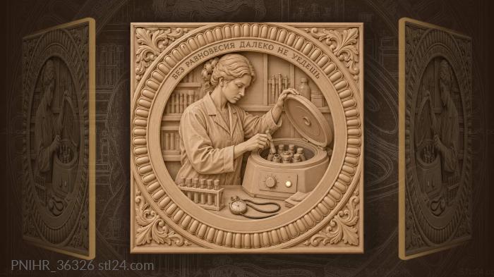 Lab work centrifuge rotor balance check 3d STL model