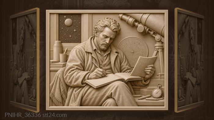 Night watch astronomer’s quiet study 3d STL model