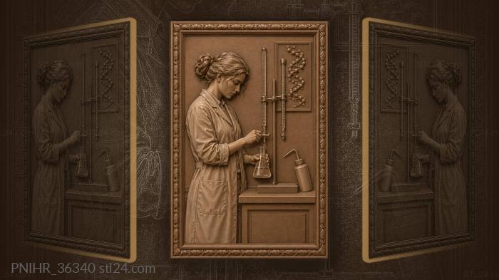 Chemist at work precise measurement 3d STL model