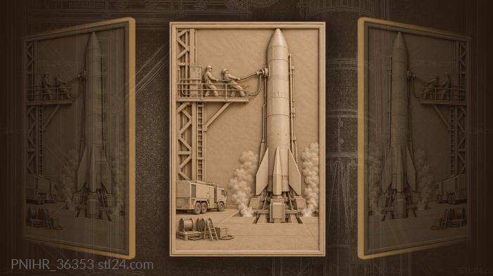 Umbilical crew frees the fueling port 3d STL model