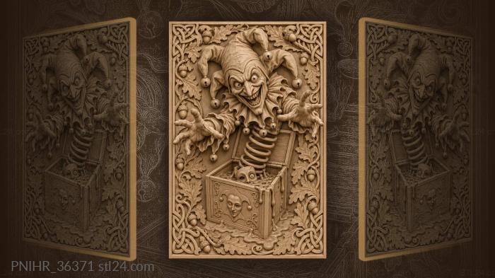 Jester escaping a surprise box 3d STL model