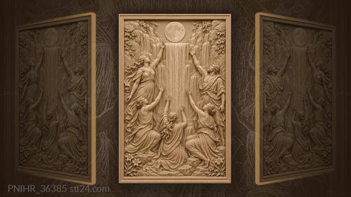 Supplicants reach beneath the full moon 3d STL model