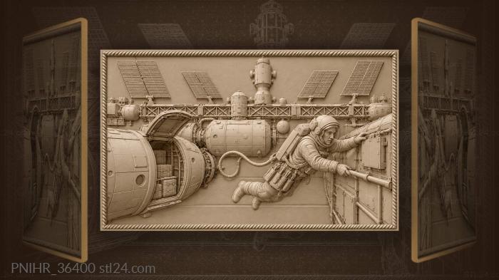 Orbital home races with repairman outside 3d STL model