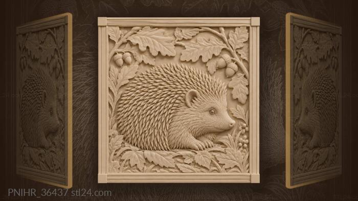 Hedgehog curled into a ball 3d STL model