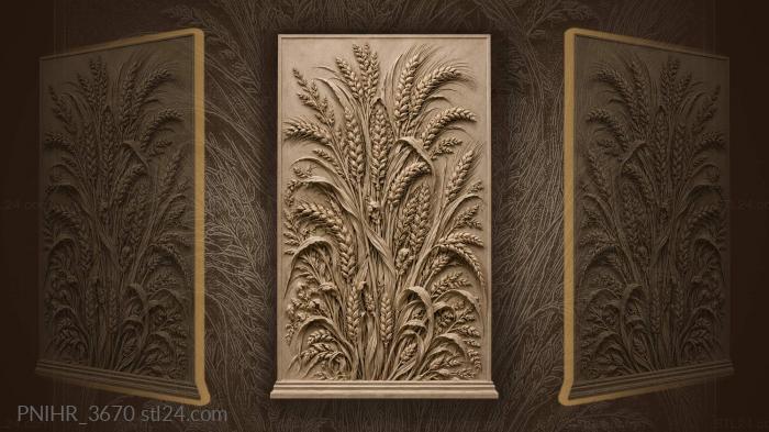 Golden wheat field rising high 3d STL model