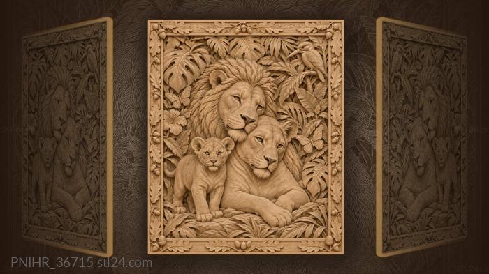 Dense thicket around a dozing pride 3d STL model