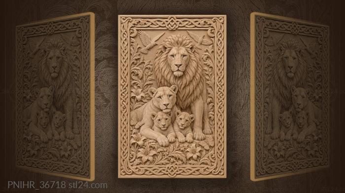 Butterflies below and birds above the family 3d STL model