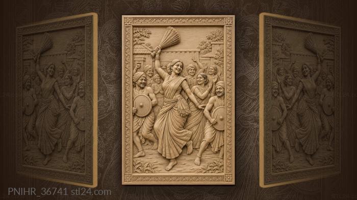 Village festivity joyful dance celebration 3d STL model
