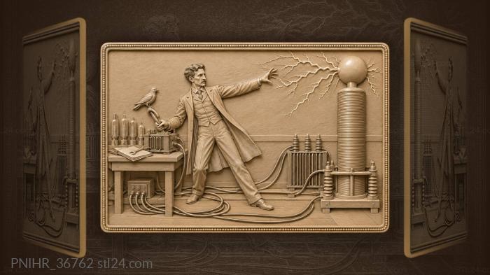 Teslas experiment with high voltage arc 3d STL model
