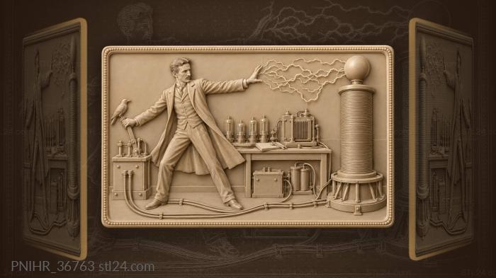 Tesla’s experiment with energy and bird 3d STL model