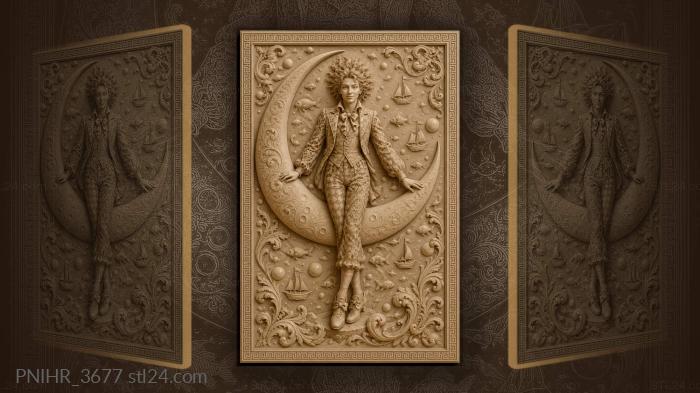 Moonlit figure with playful details 3d STL model
