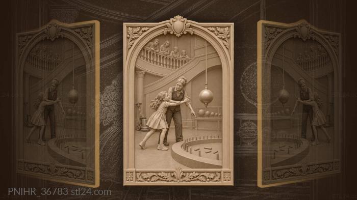 Girl, pendulum, museum moment captured 3d STL model