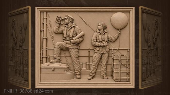 Ocean voyage research and weather 3d STL model