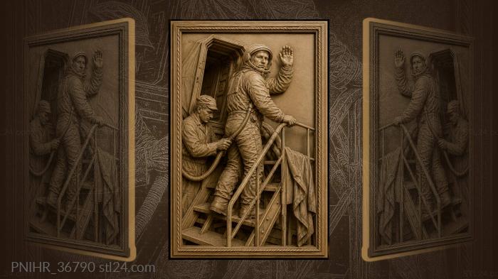 Cosmonaut preparing for spaceflight farewell 3d STL model