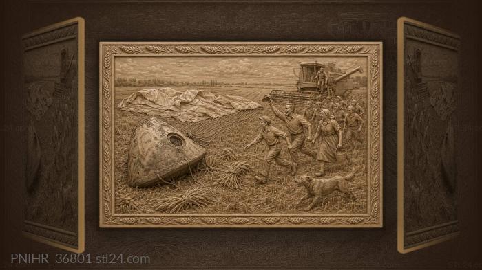 Fallen capsule collective farm welcome 3d STL model
