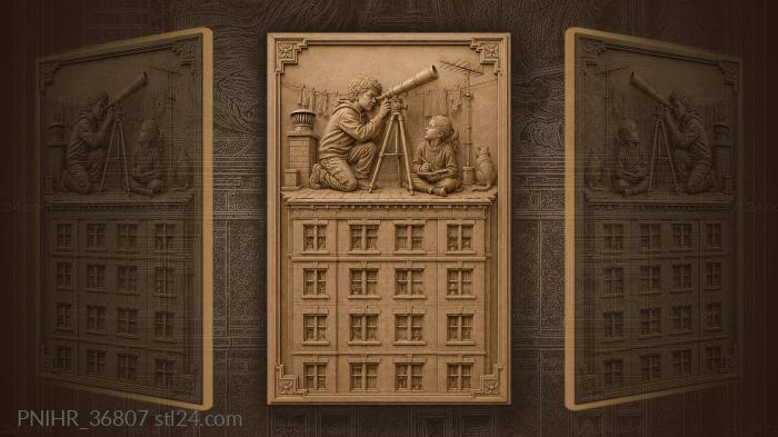 Homemade telescope on the apartment roof 3d STL model