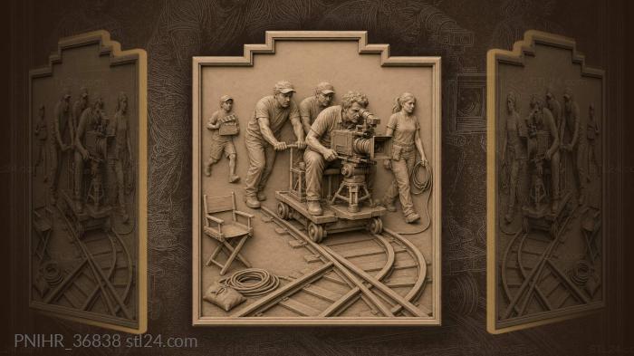 Film crew on moving rails 3d STL model