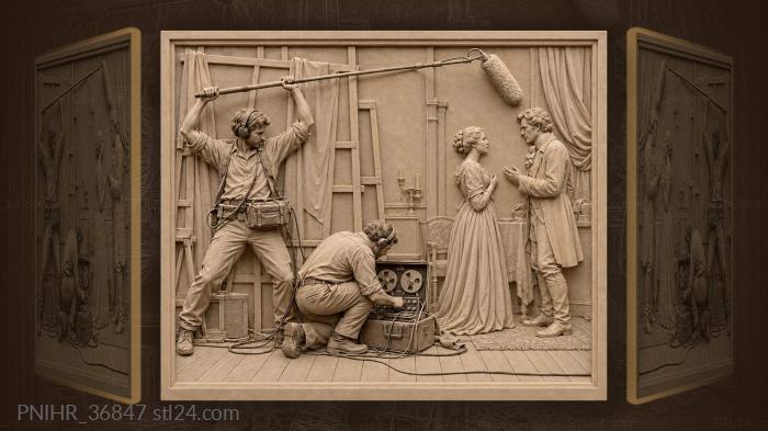 Sound operator on film set 3d STL model