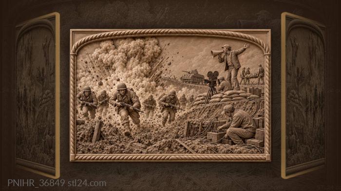 Filming a fierce battle scene 3d STL model