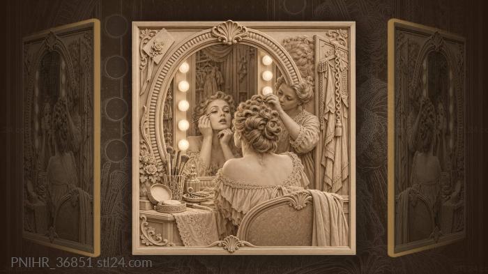Actress at vanity timeless beauty 3d STL model