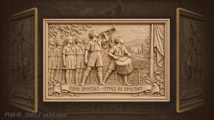 Bugle call youthful military parade 3d STL model