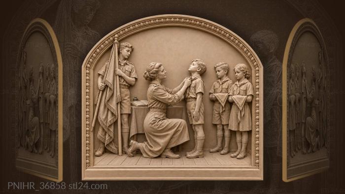 Mentor welcomes a child into the pioneers 3d STL model