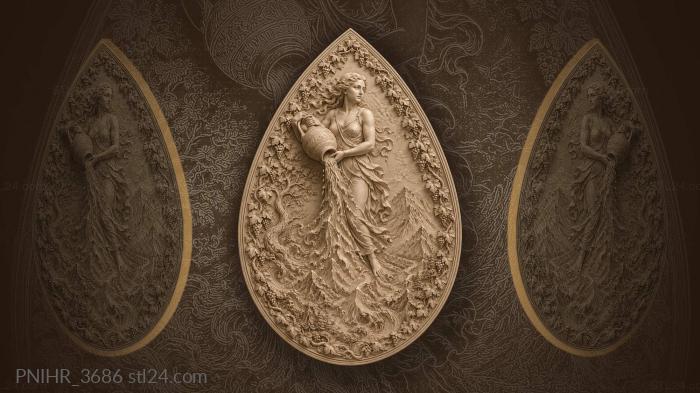 Water from the amphora turns to mountains 3d STL model