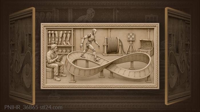Engineer logs each upside down crossing 3d STL model