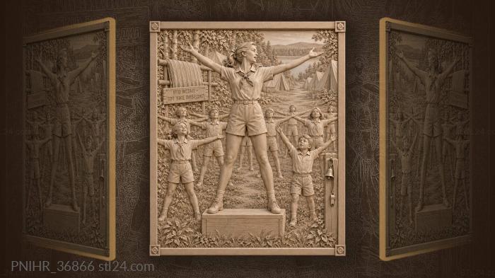Young leader inspires children exercise 3d STL model